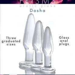 Prisms Erotic Glass Dosha 3 Piece Glass Anal Plug Kit 99 Prisms Erotic Glass Dosha 3 Piece Glass Anal Plug Kit