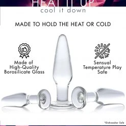 Prisms Erotic Glass Dosha 3 Piece Glass Anal Plug Kit 102 Prisms Erotic Glass Dosha 3 Piece Glass Anal Plug Kit