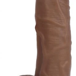 Outlet BunnyHump Store 25 Jock Dark Bareskin Dildo With Balls - 10 Inch Dildos & Strap-Ons