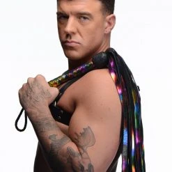 Strict Leather BDSM Rainbow Leather Flogger