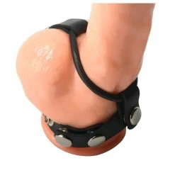 Strict Leather Penis Pleasure Rubber Cock Ring Harness