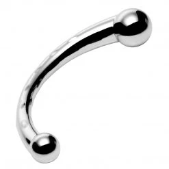 Master Series Dildos & Strap-Ons The Chrome Crescent Dual Ended Dildo