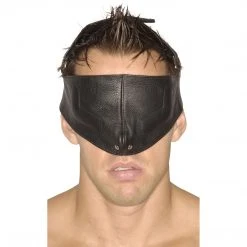 BDSM Strict Leather Upper Face Mask-SM