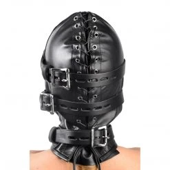 Strict Leather Total Lockdown Leather Hood - SmallMedium