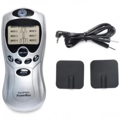 Zeus Electrosex Zeus Handheld 8 Mode Power Box With Black Pads BDSM