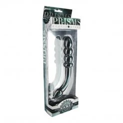 Prisms Erotic Glass Hamsa Glass Dildo - Smoky Jade Anal