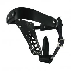 Strict Leather The Safety Net Leather Male Chastity Belt With Anal Plug Harness BDSM