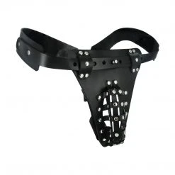 Strict Leather The Safety Net Leather Male Chastity Belt With Anal Plug Harness BDSM