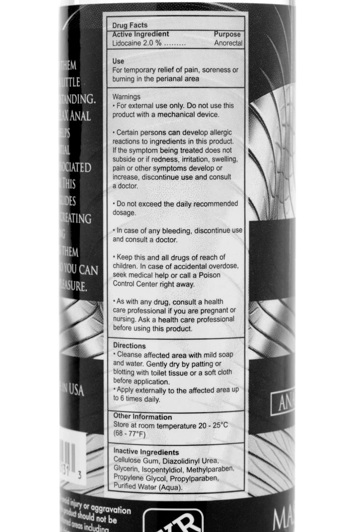 Essentials Master Series Ass Relax Desensitizing Lubricant - 4.25 Oz 2 Essentials Master Series Ass Relax Desensitizing Lubricant - 4.25 Oz