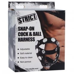 STRICT BDSM Snap-On Cock And Ball Harness