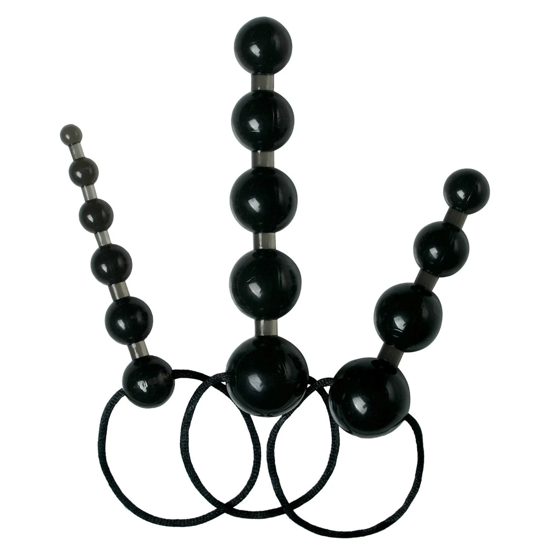 Trinity Vibes Penis Pleasure Tripled Anal Beads Set 1 Trinity Vibes Penis Pleasure Tripled Anal Beads Set