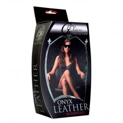 GreyGasms Onyx Leather Blindfold