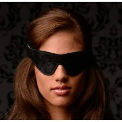 GreyGasms Onyx Leather Blindfold