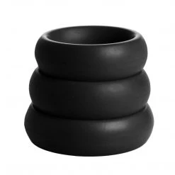 Trinity Vibes Penis Pleasure 3 Piece Silicone Cock Ring Set -