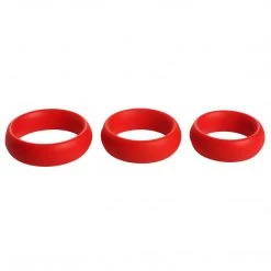 Trinity Vibes Penis Pleasure 3 Piece Silicone Cock Ring Set -