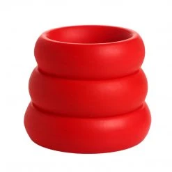 Trinity Vibes Penis Pleasure 3 Piece Silicone Cock Ring Set -