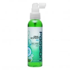 Passion Lubricants Oral Ecstasy Mint Flavored Deep Throat Numbing Spray- 4 Oz Essentials