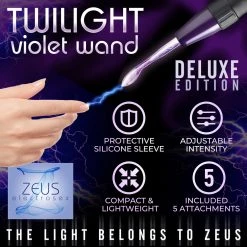 Zeus Electrosex BDSM Zeus Deluxe Edition Twilight Violet Wand Kit