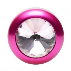 Vogue Solitaire Gem Accented Aluminum Anal Plug