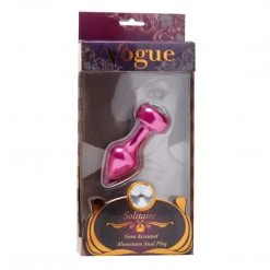 Vogue Solitaire Gem Accented Aluminum Anal Plug