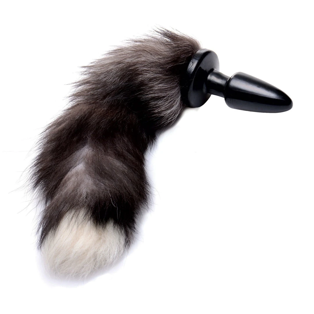 Tailz Grey Fox Tail Anal Plug 2 Tailz Grey Fox Tail Anal Plug