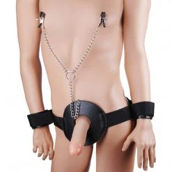 Master Series Detained Restraint System With Nipple Clamps BDSM