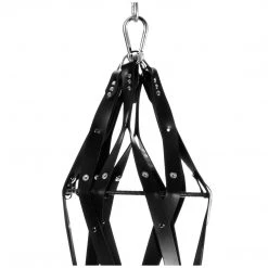 Master Series Hanging Rubber Strap Cage BDSM