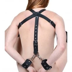 Strict Leather Couples Premium Leather Easy Access Thigh Harness With Wrist Cuffs