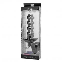 Master Series 7 Speed Silicone Beaded Anal Vibe With Remote