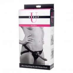 Strap U Sutra Fleece-Lined Strap On With Vibrator Pouch