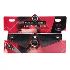 Master Series BDSM Crimson Tied Regal Sub Collar