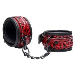 Master Series BDSM Crimson Tied Embossed Wrist Cuffs