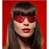 Master Series BDSM Crimson Tied Full Blackout Embossed Blindfold