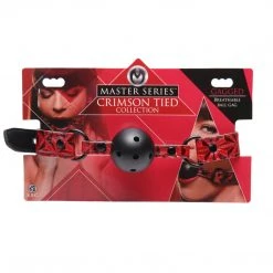 Master Series Crimson Tied Breathable Ball Gag BDSM