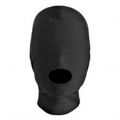 Master Series Disguise Open Mouth Hood With Padded Blindfold BDSM