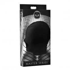 Master Series Disguise Open Mouth Hood With Padded Blindfold BDSM