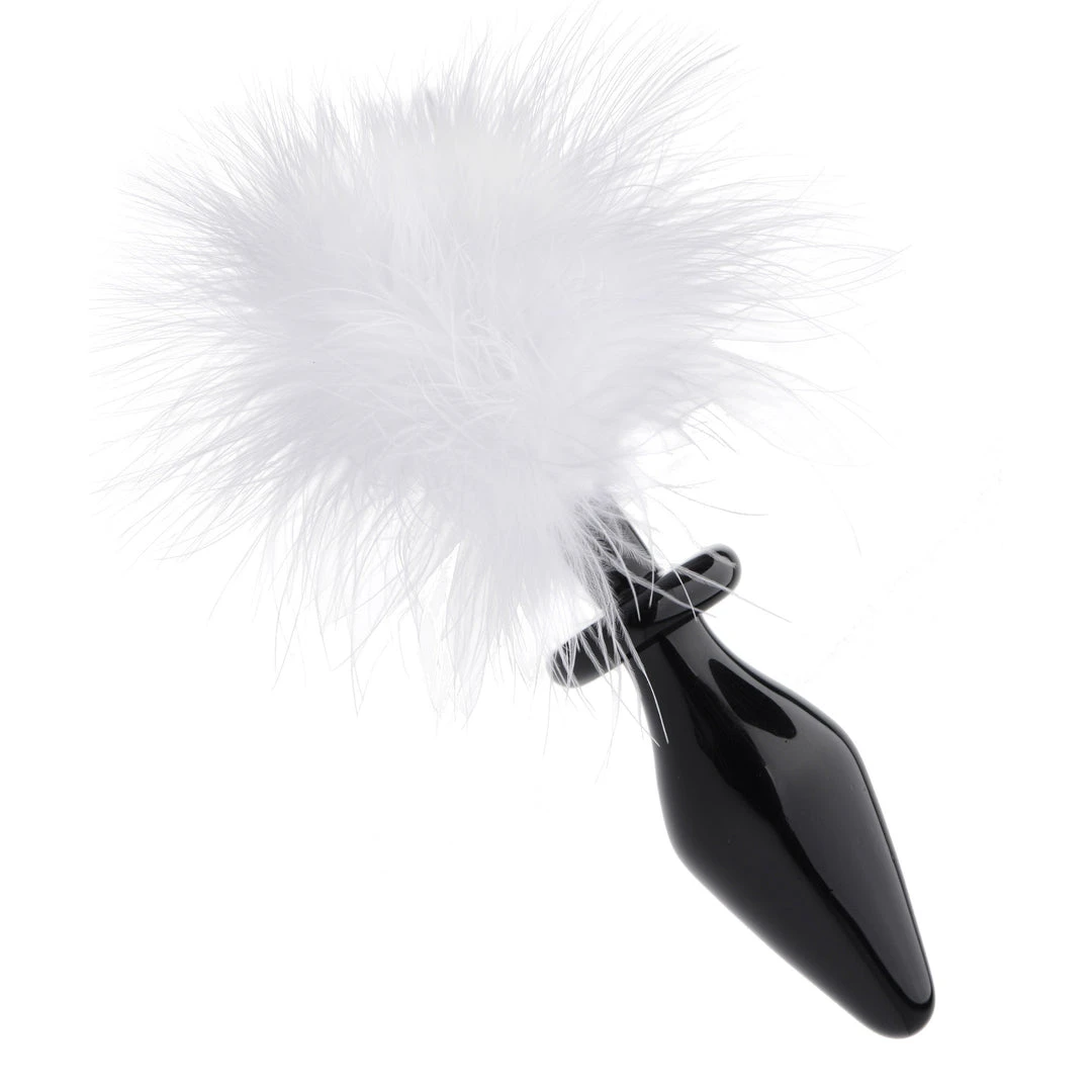 Tailz Fluffer Bunny Tail Glass Anal Plug 3 Tailz Fluffer Bunny Tail Glass Anal Plug