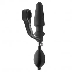 Master Series Anal Exxpander Inflatable Plug With Cock Ring And Removable Pump