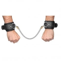 Master Series Neoprene Buckle Cuffs With Locking Chain Kit BDSM