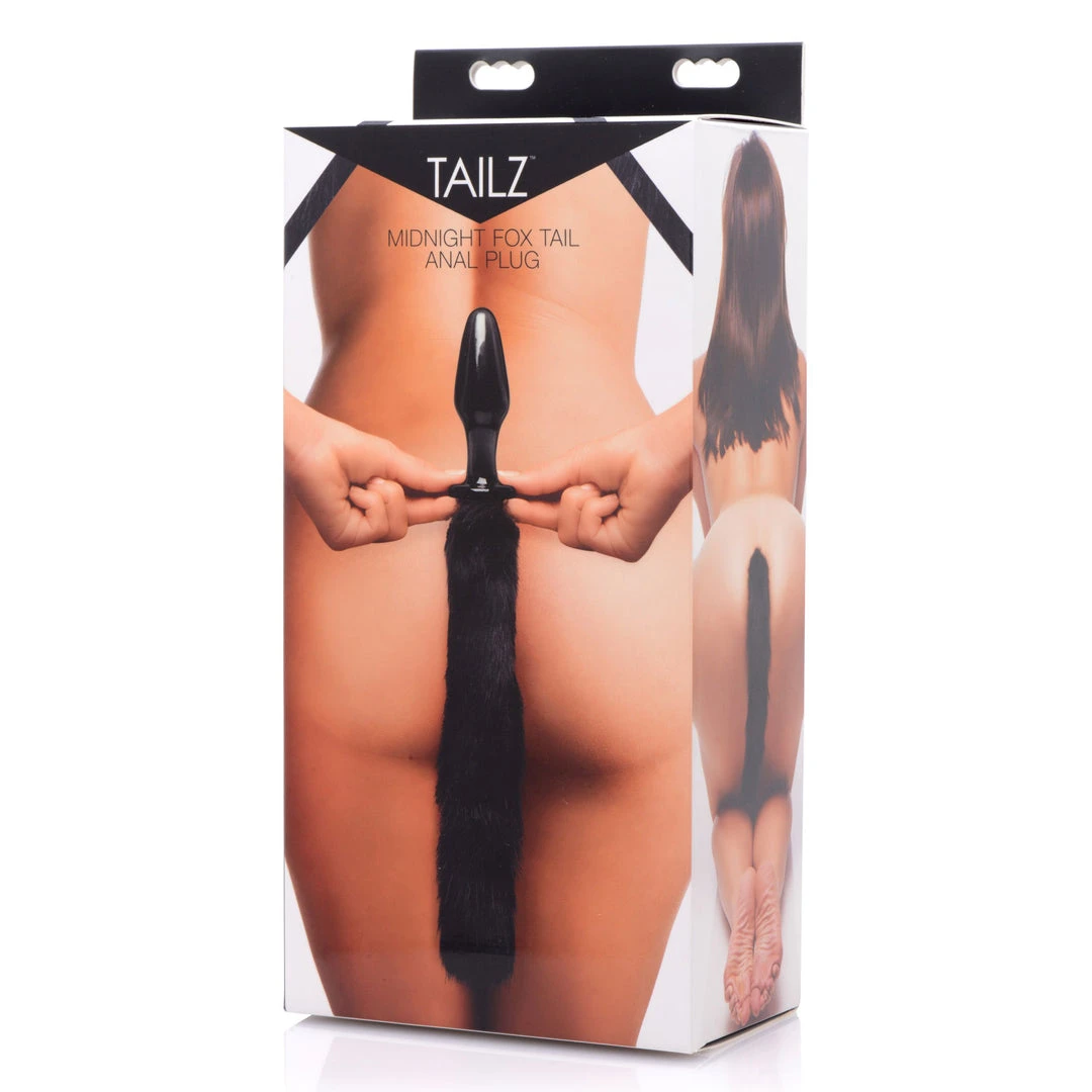 Tailz Midnight Fox Tail Glass Anal Plug 3 Tailz Midnight Fox Tail Glass Anal Plug
