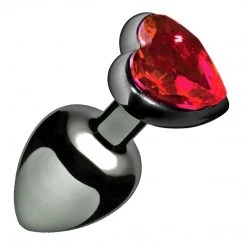 Master Series Crimson Tied Scarlet Heart Jewel Anal Plug