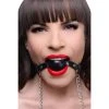 Frisky BDSM Breathable Ball Gag With Nipple Clamps