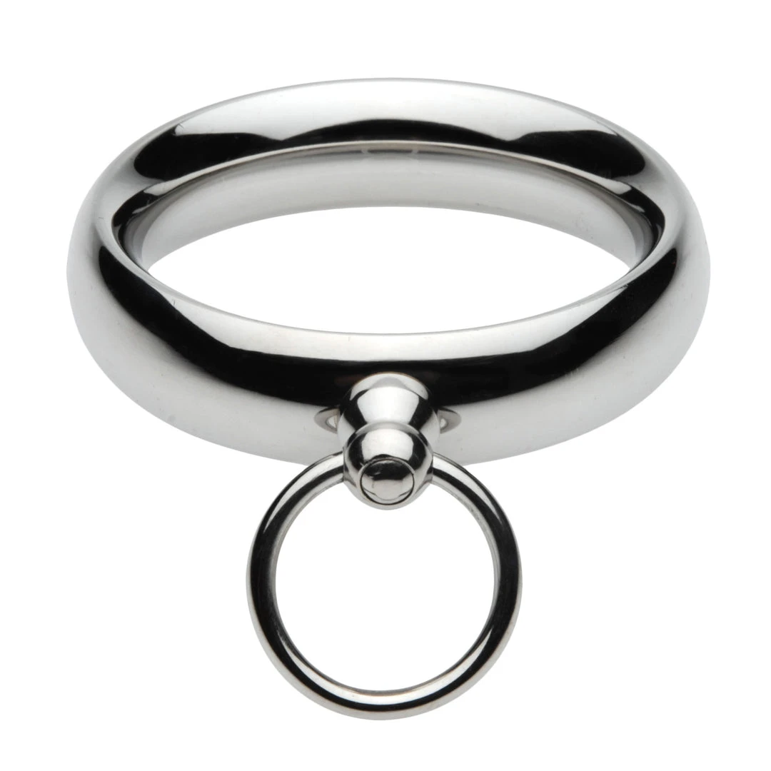 Master Series Lead Me Stainless Steel Cock Ring- 1.95 Inch 1 Master Series Lead Me Stainless Steel Cock Ring- 1.95 Inch
