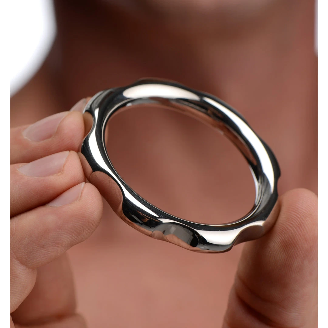 Master Series Penis Pleasure Gear Head Metal Cock Ring- 1.75 Inch 2 Master Series Penis Pleasure Gear Head Metal Cock Ring- 1.75 Inch
