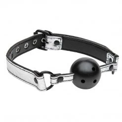 Master Series Platinum Bound Gagged Breathable Ball Gag