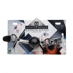 Master Series Platinum Bound Gagged Breathable Ball Gag