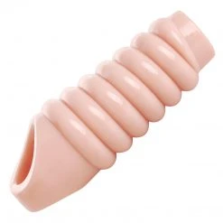 Size Matters Really Ample Ribbed Penis Enhancer Sheath Penis Pleasure