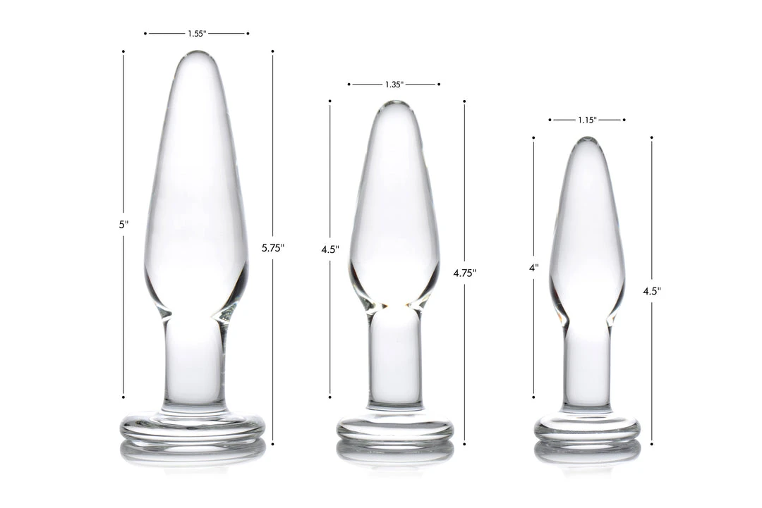 Prisms Erotic Glass Dosha 3 Piece Glass Anal Plug Kit 2 Prisms Erotic Glass Dosha 3 Piece Glass Anal Plug Kit