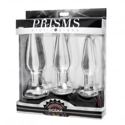 Prisms Erotic Glass Dosha 3 Piece Glass Anal Plug Kit 121 Prisms Erotic Glass Dosha 3 Piece Glass Anal Plug Kit