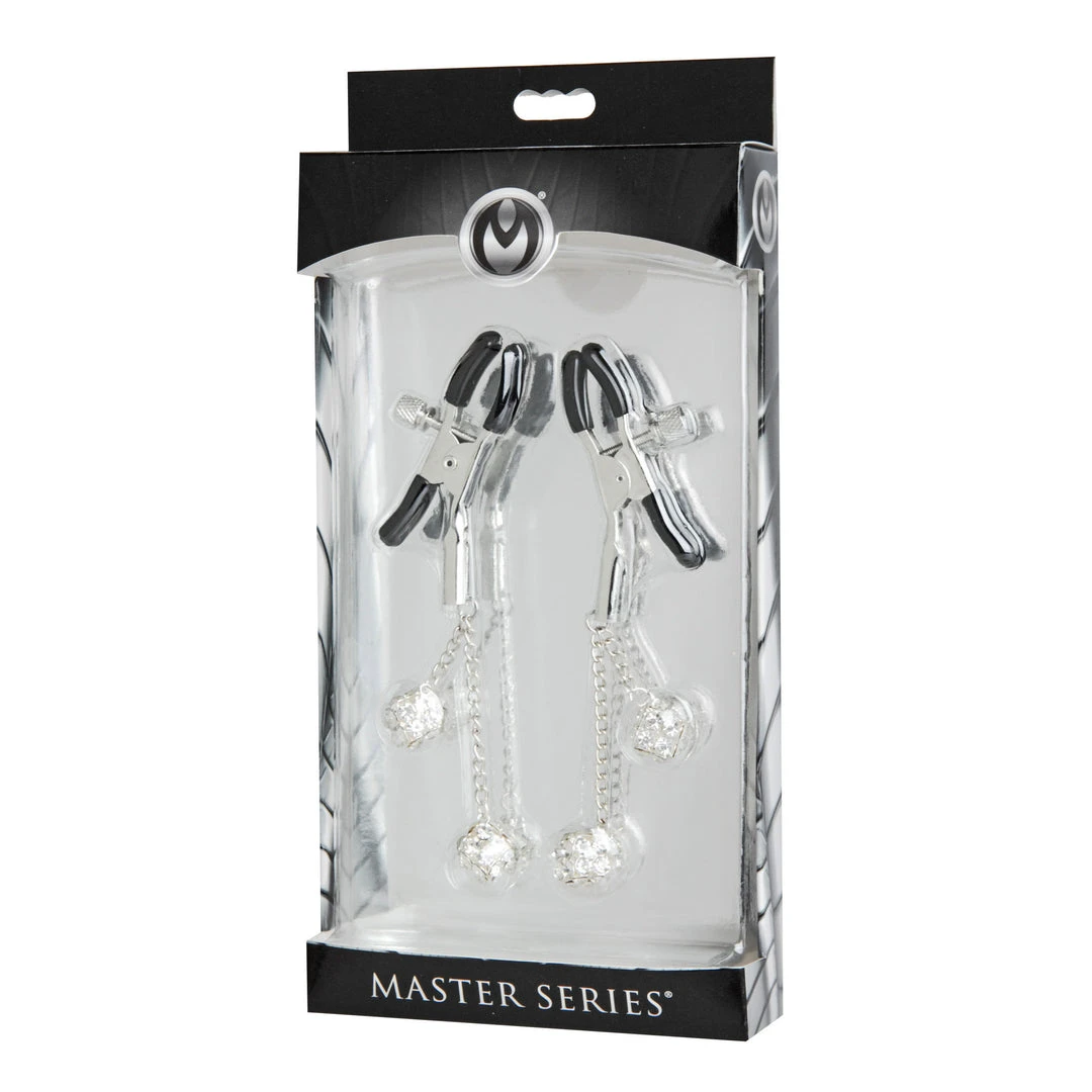 Master Series Couples Ornament Adjustable Nipple Clamps With Jewel Accents 4 Master Series Couples Ornament Adjustable Nipple Clamps With Jewel Accents